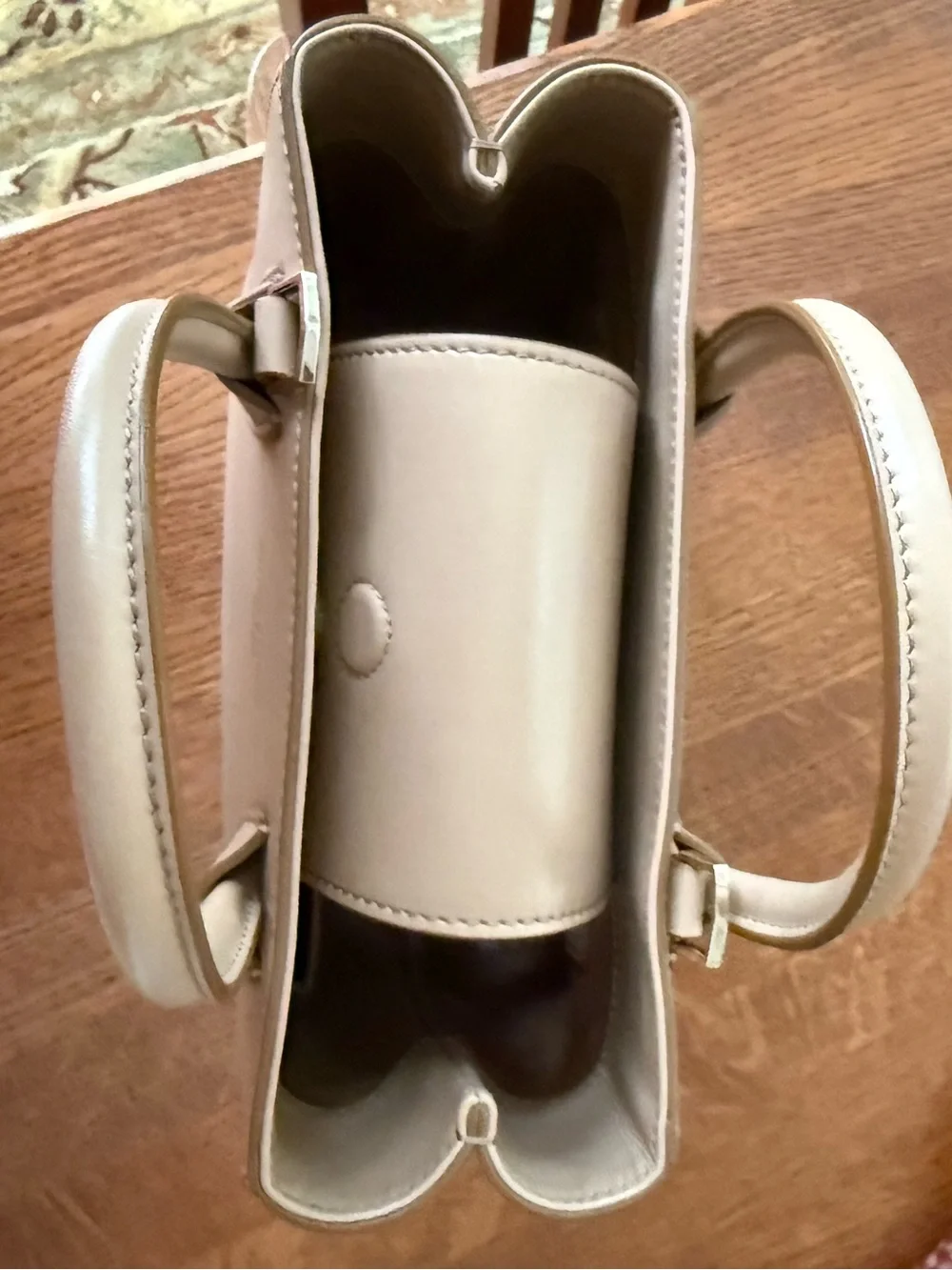 Blush Leather Top-Handle Bag